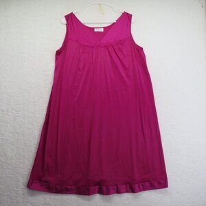 Vanity Fair Nightgown Womens Large 100% Nylon Vintage Pink Made in USA